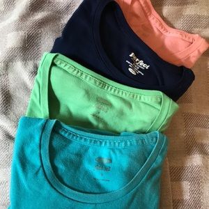 Four Old Navy fitted tees